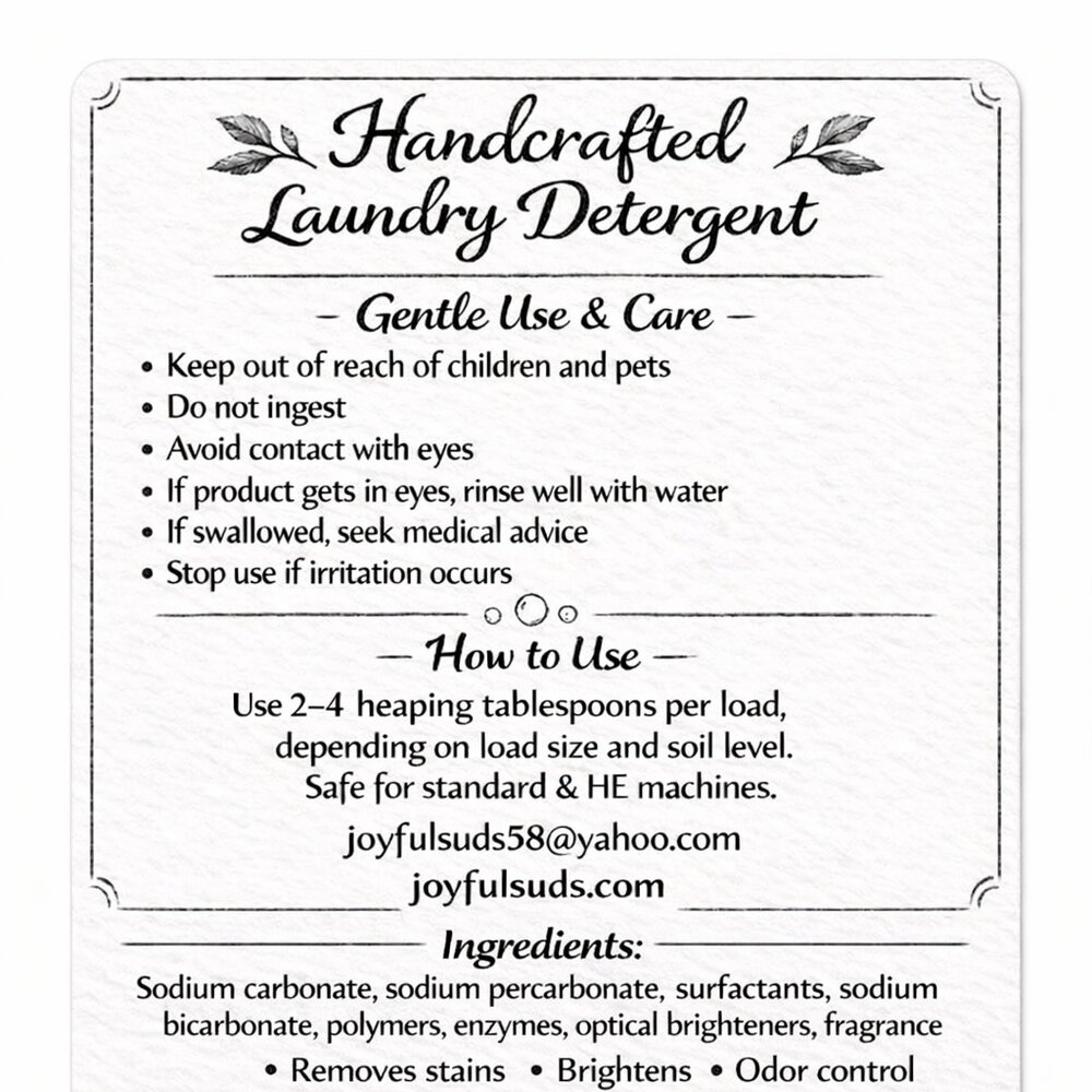 Handcrafted Laundry Detergent - Picture 2 of 2